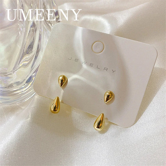 Charm 925 Sterling Silver / 18K Gold Simple Teardrop Earrings For Women Fashion Christmas Party Gift Jewelry Birthday