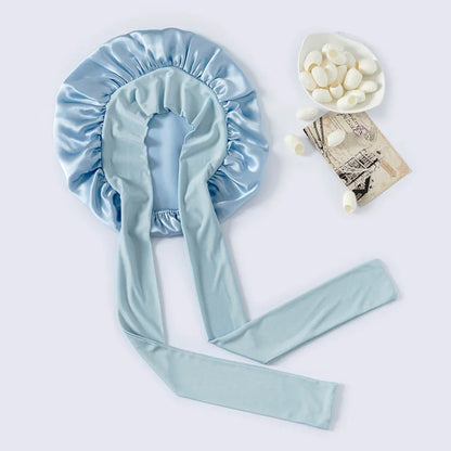 19 Momme mulberry silk sleep cap in Cloud Blue
