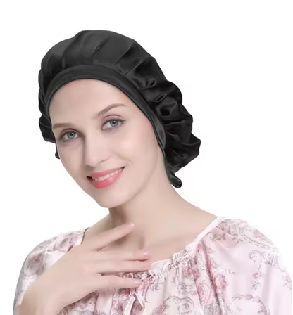 The Silk Cloud adjustable silk sleep cap lifestyle detail